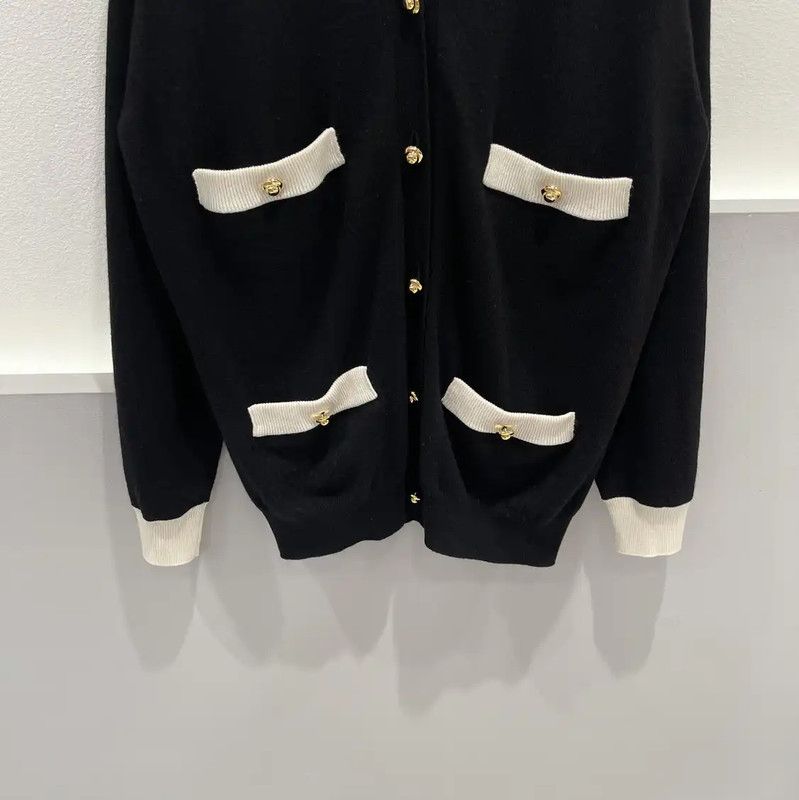 Miu Miu Miu Miu Black Cashmere Long Sleeve Cardigan 0089 Size ONE SIZE - 4 Thumbnail