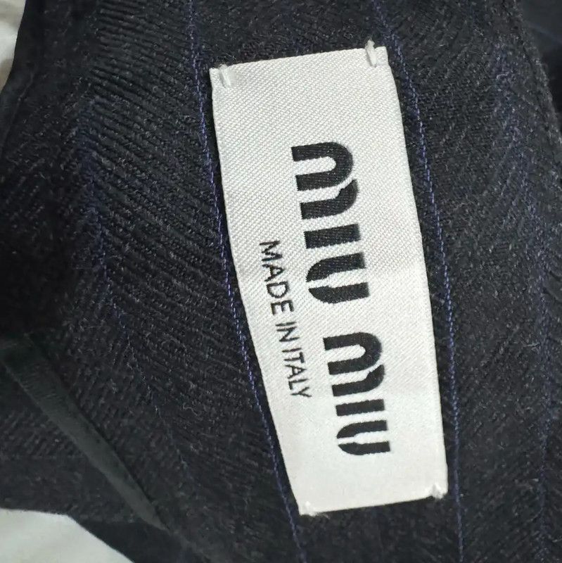 Miu Miu Miu Miu Black Wool Pleated Skirt 0089 Size 23" - 5 Thumbnail