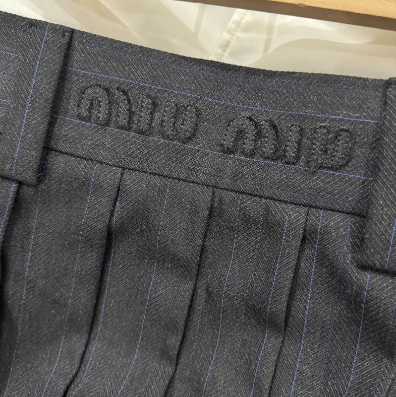 Miu Miu Miu Miu Black Wool Pleated Skirt 0089 Size 23" - 3 Thumbnail
