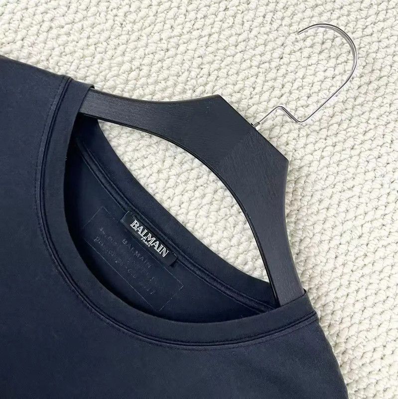 Balmain Balmain Black Cotton Blend Women's T-Shirt 0089 Size S / US 4 / IT 40 - 3 Thumbnail