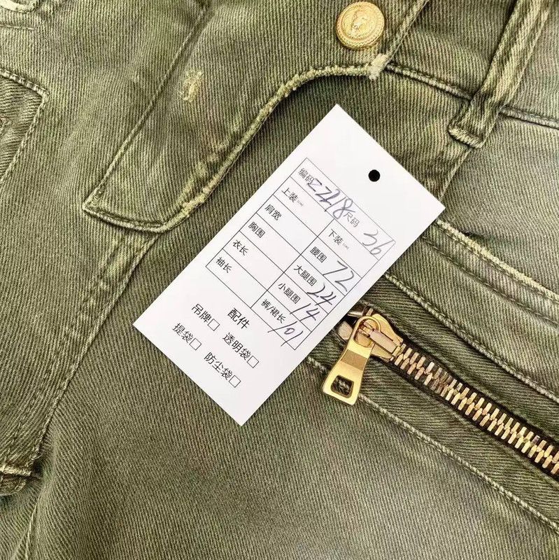 Balmain Balmain Khaki Green Cotton Casual Pants 0089 Size 28" / US 6 / IT 42 - 6 Thumbnail