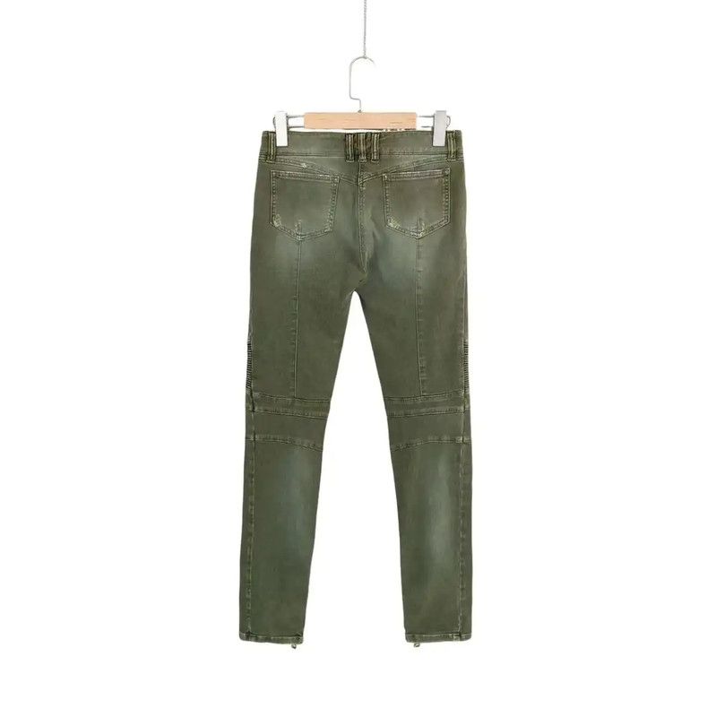 Balmain Balmain Khaki Green Cotton Casual Pants 0089 Size 28" / US 6 / IT 42 - 2 Thumbnail