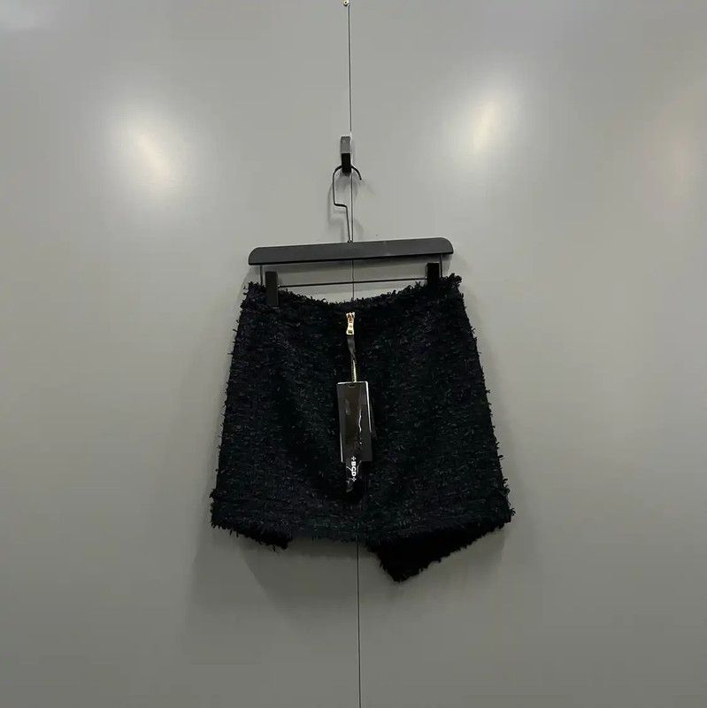 Balmain Balmain Summer Black Cotton Mini Skirt 0089 Size 28" / US 6 / IT 42 - 2 Thumbnail