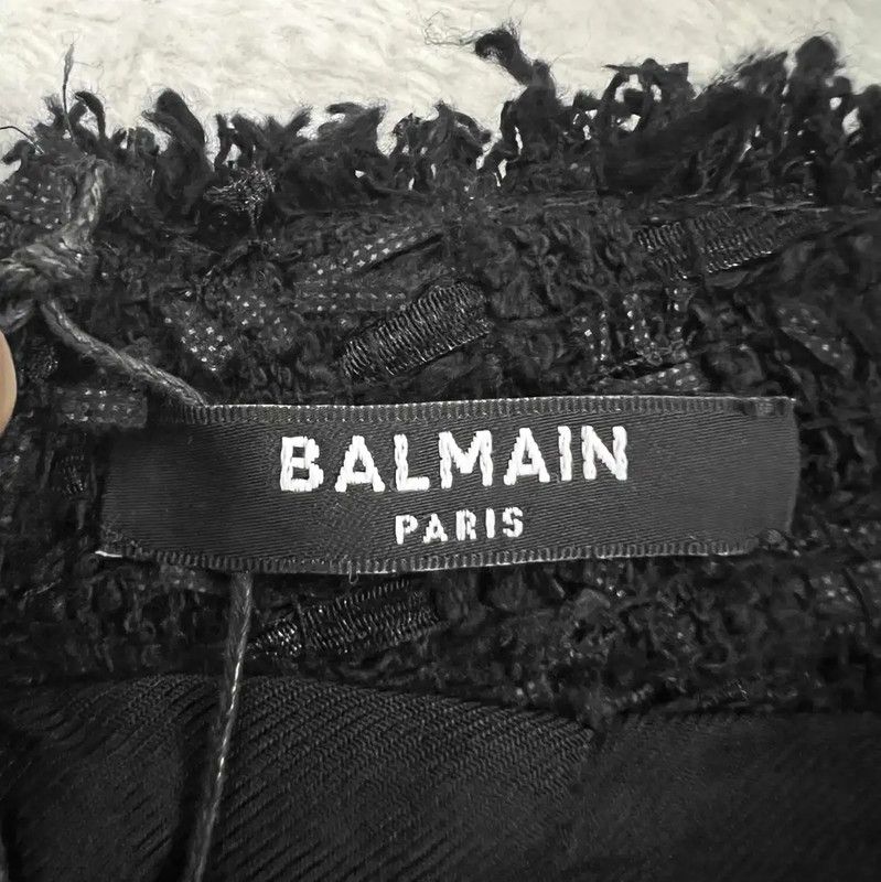 Balmain Balmain Summer Black Cotton Mini Skirt 0089 Size 28" / US 6 / IT 42 - 3 Thumbnail