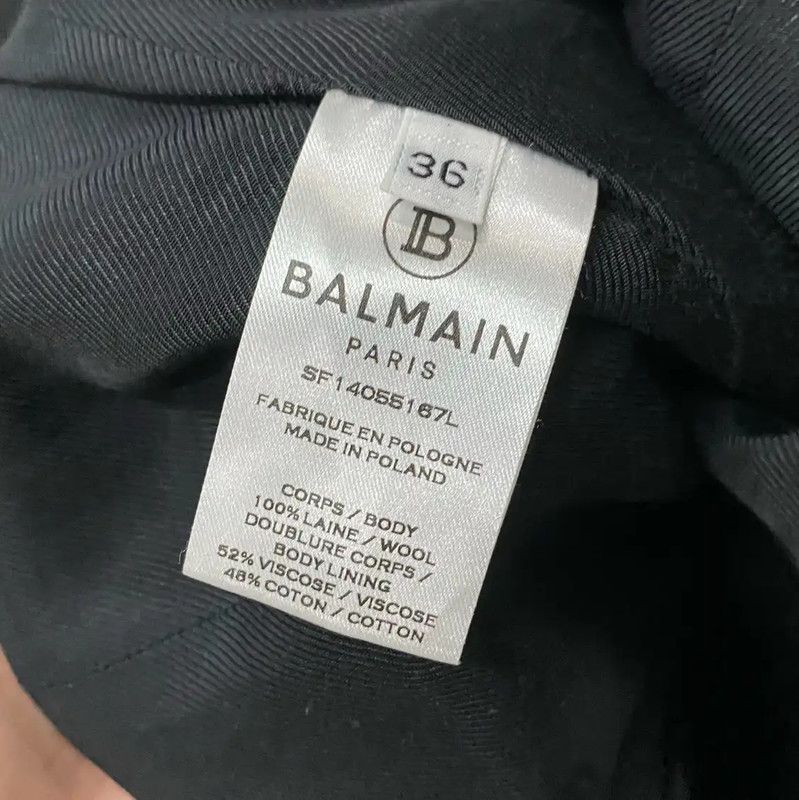 Balmain Balmain Black A-Line Skirt for Women 0089 Size 30" / US 8 / IT 44 - 6 Thumbnail