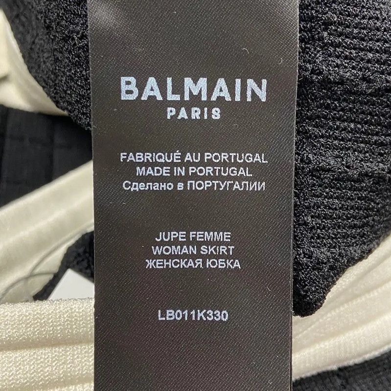 Balmain Balmain Black Knit Bodycon Skirt 0089 Size 36" / US 14 / IT 50 - 5 Thumbnail