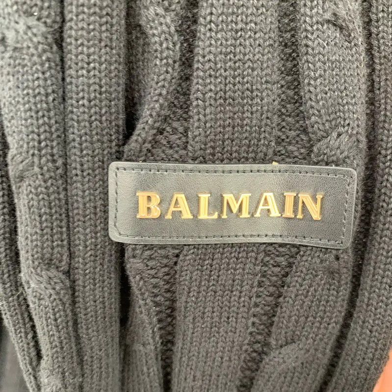 Balmain Balmain Black Knitted Cardigan for Women 0089 Size XL / US 12-14 / IT 48-50 - 4 Thumbnail