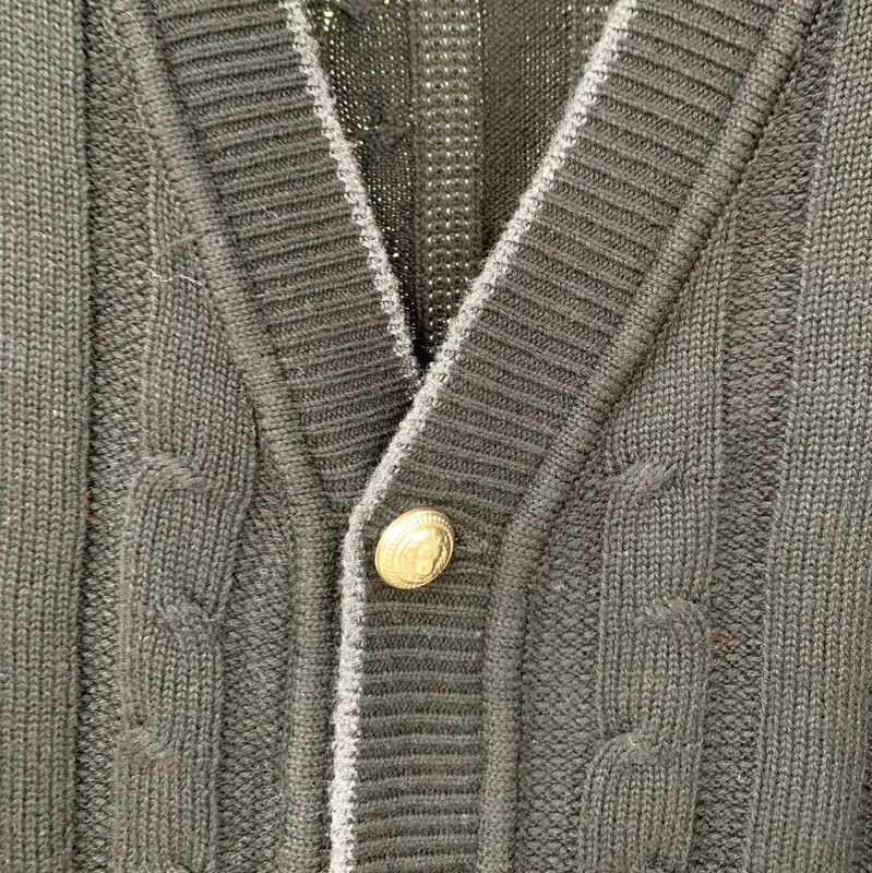 Balmain Balmain Black Knitted Cardigan for Women 0089 Size XL / US 12-14 / IT 48-50 - 6 Thumbnail