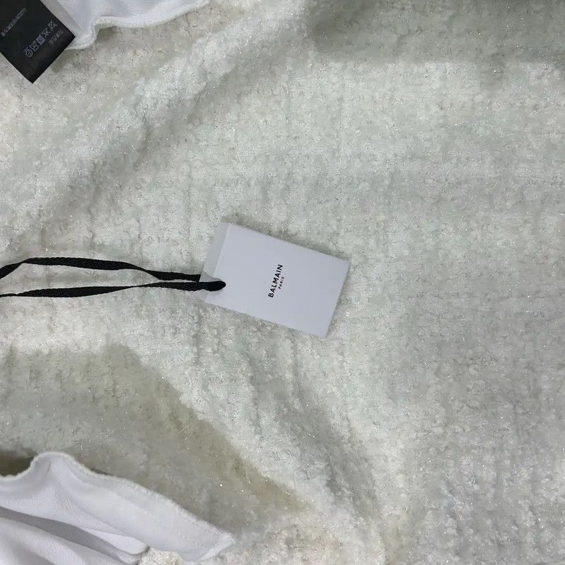 Balmain Balmain Women's White Long Sleeve Cardigan 0089 Size M / US 6-8 / IT 42-44 - 7 Thumbnail
