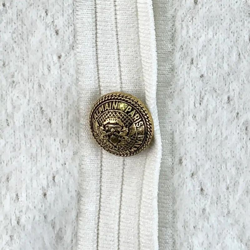 Balmain Balmain White Women's Cardigan in XS 0089 Size XS / US 0-2 / IT 36-38 - 5 Thumbnail