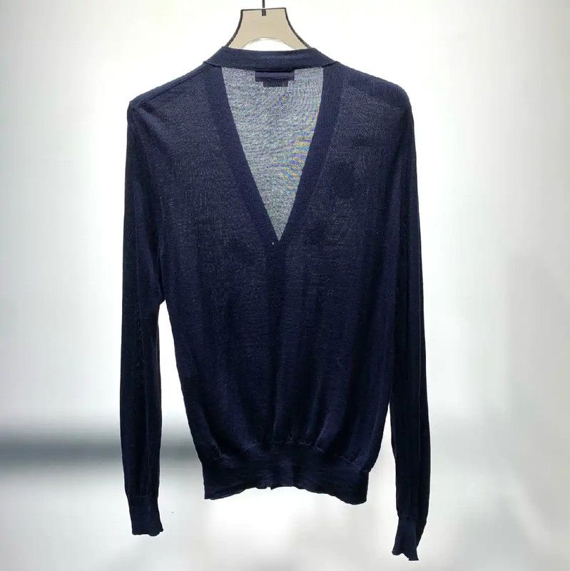 Alexander McQueen Alexander McQUEEN Navy Wool Cardigan with Insect Embellishments 0089 Size S / US 4 / IT 40 - 2 Thumbnail