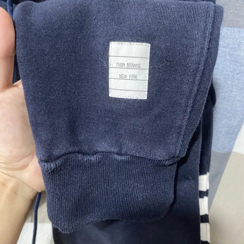 Thom Browne Thom Browne Blue Cotton Casual Pants 0089 Size 28" / US 6 / IT 42 - 4 Thumbnail