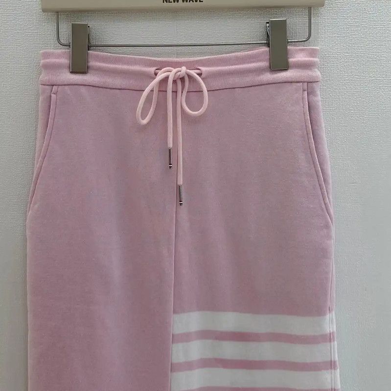 Thom Browne Thom Browne Pink Striped Midi Skirt 0089 Size 26" / US 2 / IT 38 - 2 Thumbnail