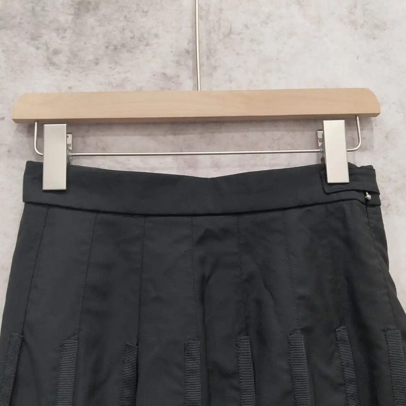 Thom Browne Thom Browne Pleated Black Wool Skirt Size M 0089 Size 28" / US 6 / IT 42 - 3 Thumbnail