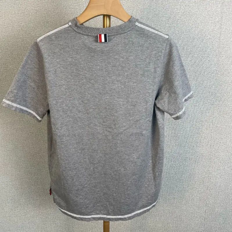 Thom Browne Thom Browne Gray Cotton T-Shirt for Women 0089 Size L / US 10 / IT 46 - 2 Thumbnail