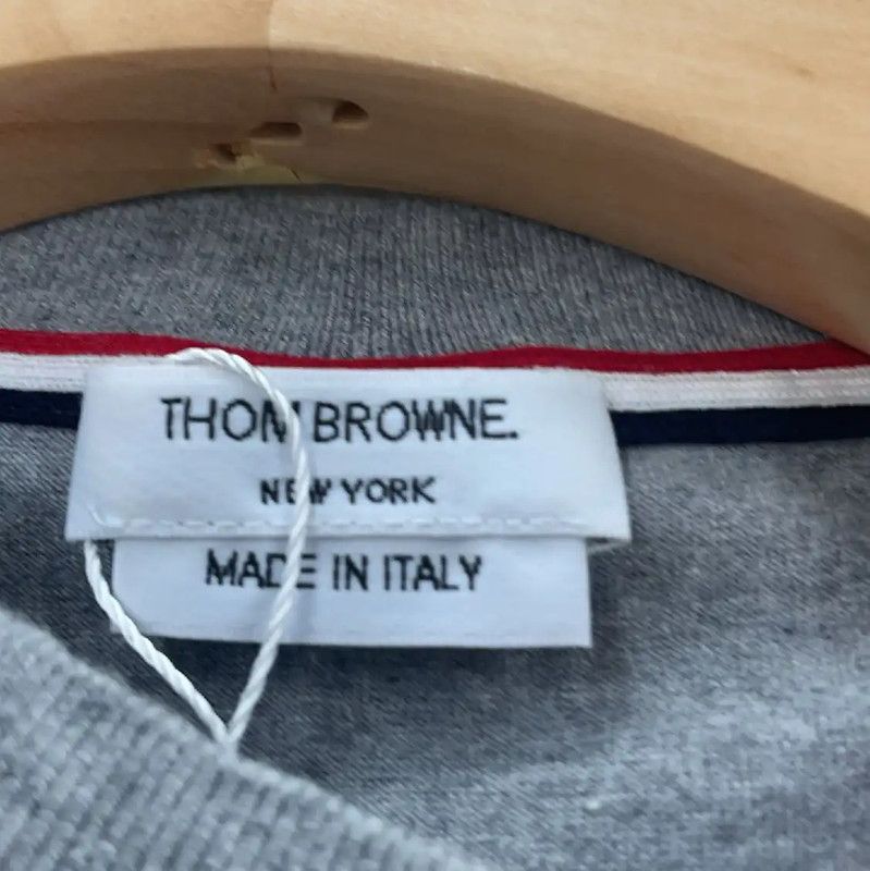 Thom Browne Thom Browne Gray Cotton T-Shirt for Women 0089 Size L / US 10 / IT 46 - 3 Thumbnail