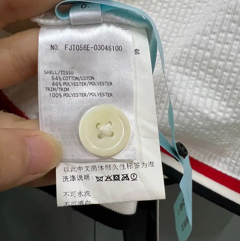 Thom Browne Thom Browne White Cotton Cropped Cardigan for Women 0089 Size ONE SIZE - 4 Thumbnail