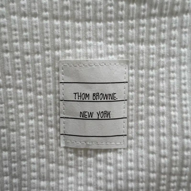 Thom Browne Thom Browne White Cotton Cropped Cardigan for Women 0089 Size ONE SIZE - 2 Thumbnail