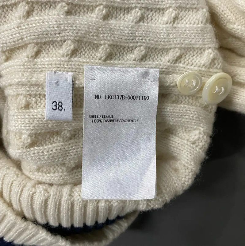 Thom Browne Thom Browne Cream Long Sleeve Cardigan 0089 Size ONE SIZE - 6 Thumbnail