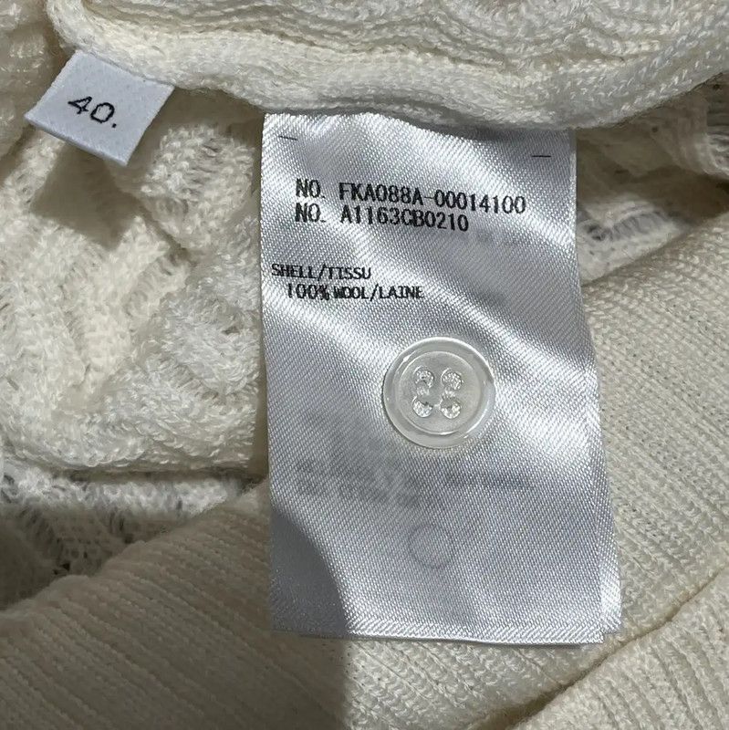 Thom Browne Thom Browne Women's Cream Wool Long Sleeve Sweater 0089 Size S / US 4 / IT 40 - 4 Thumbnail