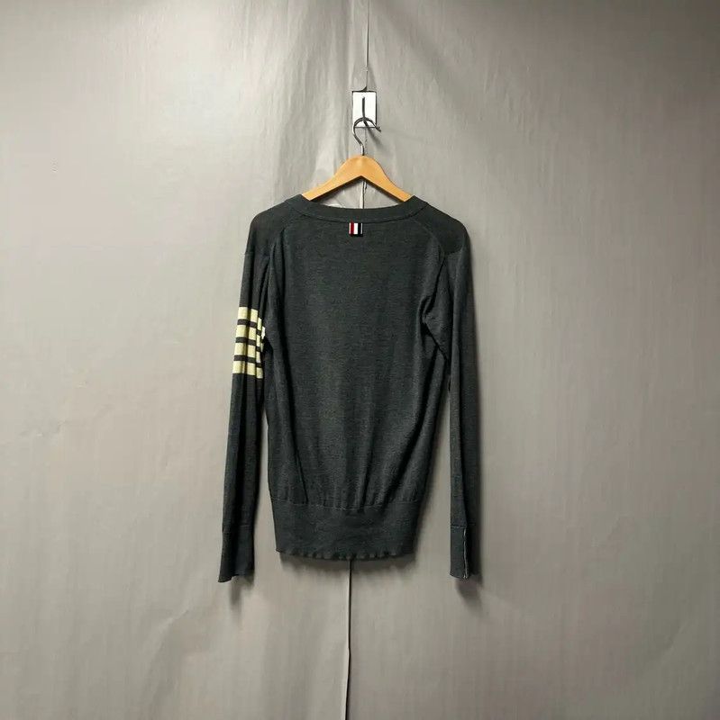 Thom Browne Thom Browne Gray Cotton Cardigan for Women 0089 Size S / US 4 / IT 40 - 2 Thumbnail