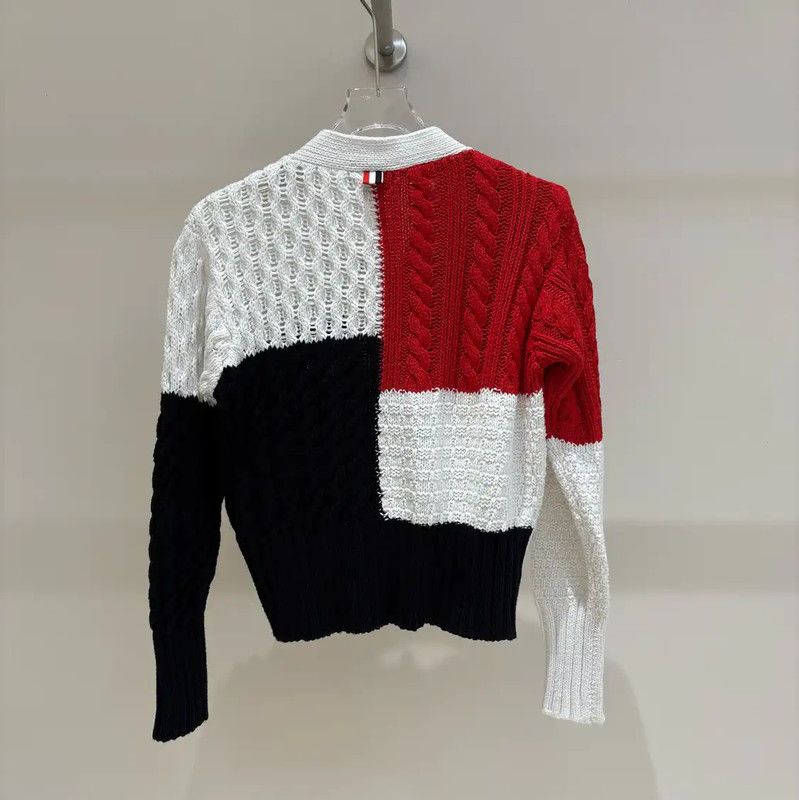 Thom Browne Thom Browne Women's Fall Cardigan in White 0089 Size S / US 4 / IT 40 - 2 Thumbnail