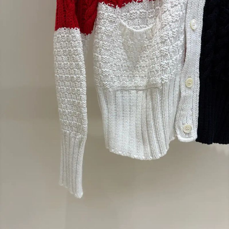 Thom Browne Thom Browne Women's Fall Cardigan in White 0089 Size S / US 4 / IT 40 - 5 Thumbnail