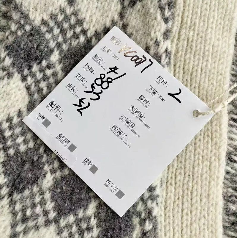 Thom Browne Thom Browne Multi-Pattern Wool Cardigan for Women 0089 Size ONE SIZE - 6 Thumbnail