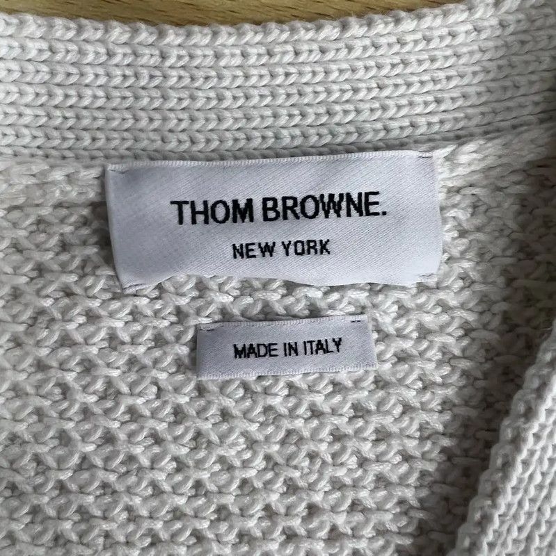 Thom Browne Thom Browne White Cotton Women's Cardigan 0089 Size ONE SIZE - 3 Thumbnail