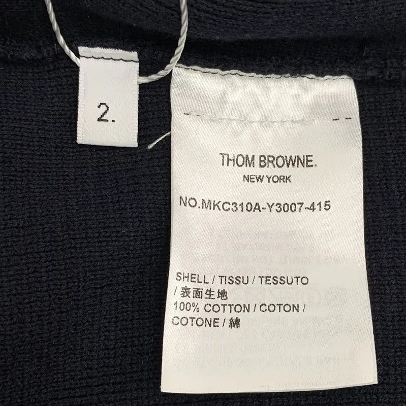 Thom Browne Thom Browne Navy Cotton Women's Cardigan 0089 Size M / US 6-8 / IT 42-44 - 6 Thumbnail