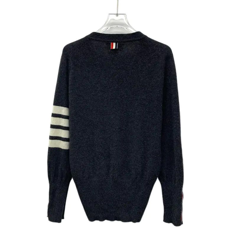 Thom Browne Thom Browne Dark Gray Cashmere Women's Cardigan 0089 Size ONE SIZE - 2 Thumbnail