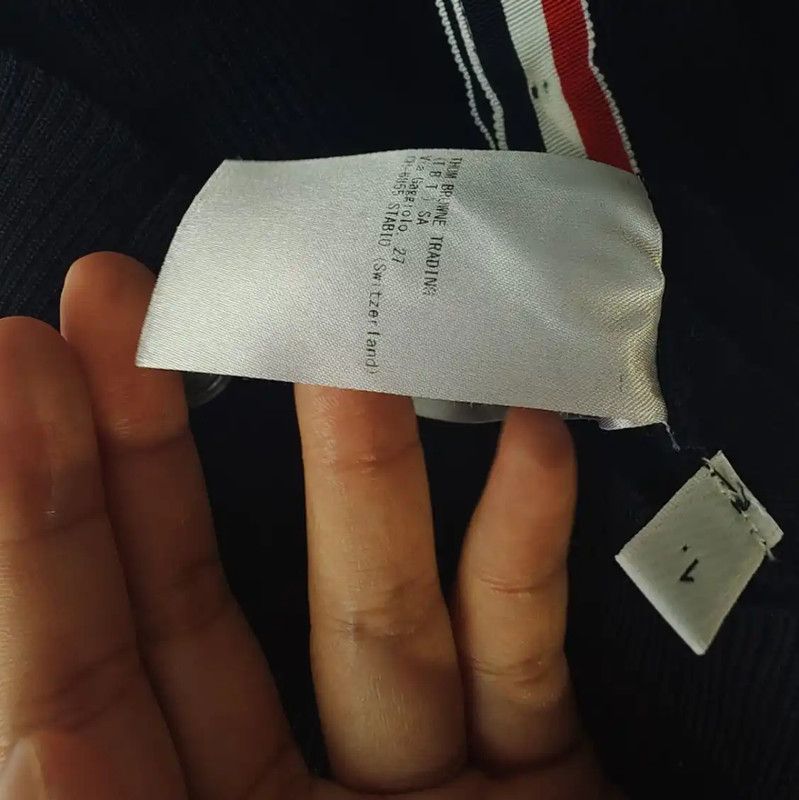 Thom Browne Thom Browne Women's Navy Cotton Cardigan 0089 Size M / US 6-8 / IT 42-44 - 7 Thumbnail