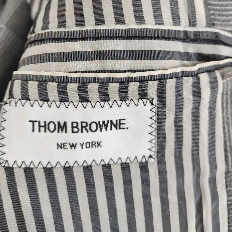Thom Browne Thom Browne Gray Cotton Women's Cardigan 0089 Size M / US 6-8 / IT 42-44 - 3 Thumbnail