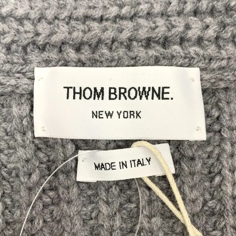 Thom Browne Thom Browne Gray Wool Women's Cardigan 0089 Size ONE SIZE - 6 Thumbnail