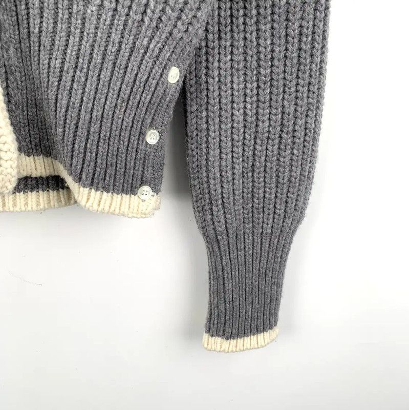 Thom Browne Thom Browne Gray Wool Women's Cardigan 0089 Size ONE SIZE - 5 Thumbnail
