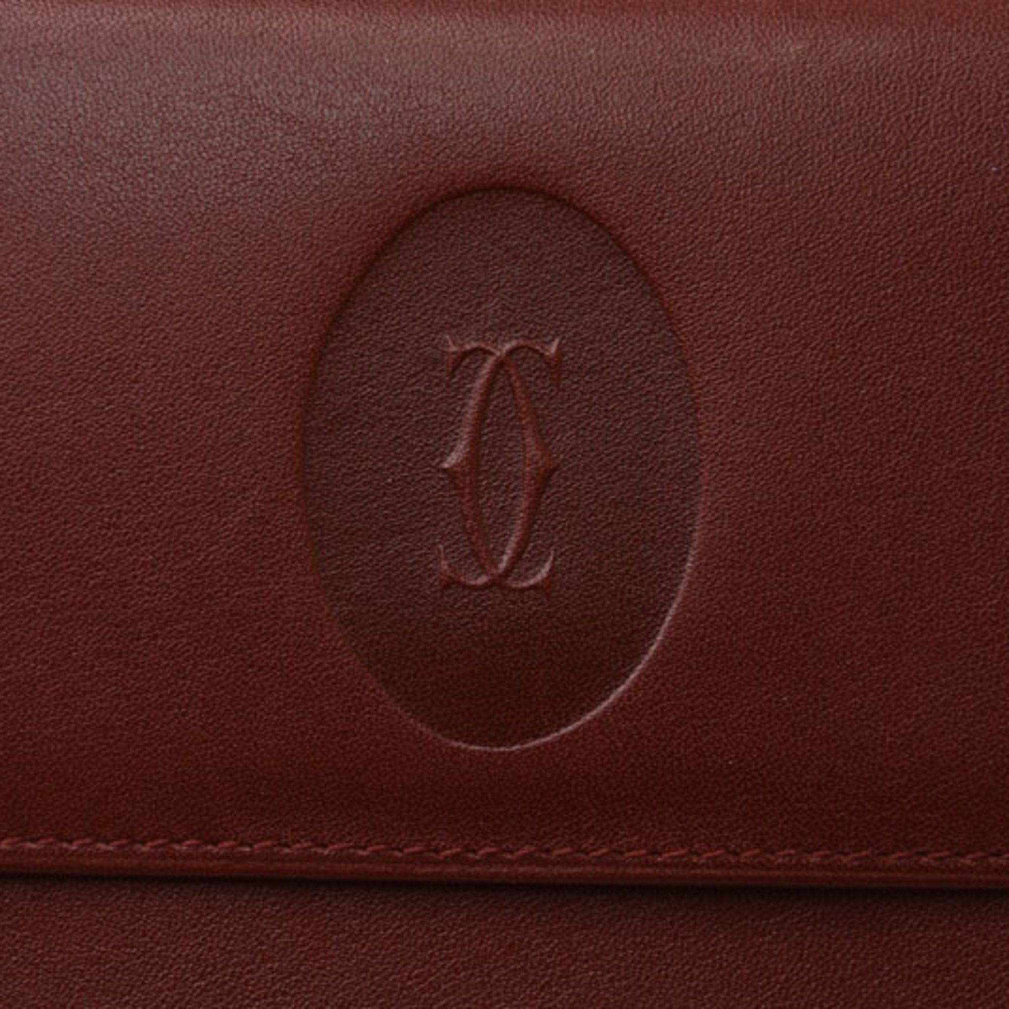 Cartier Cartier Must de tri-fold wallet in Bordeaux Size ONE SIZE - 4 Thumbnail