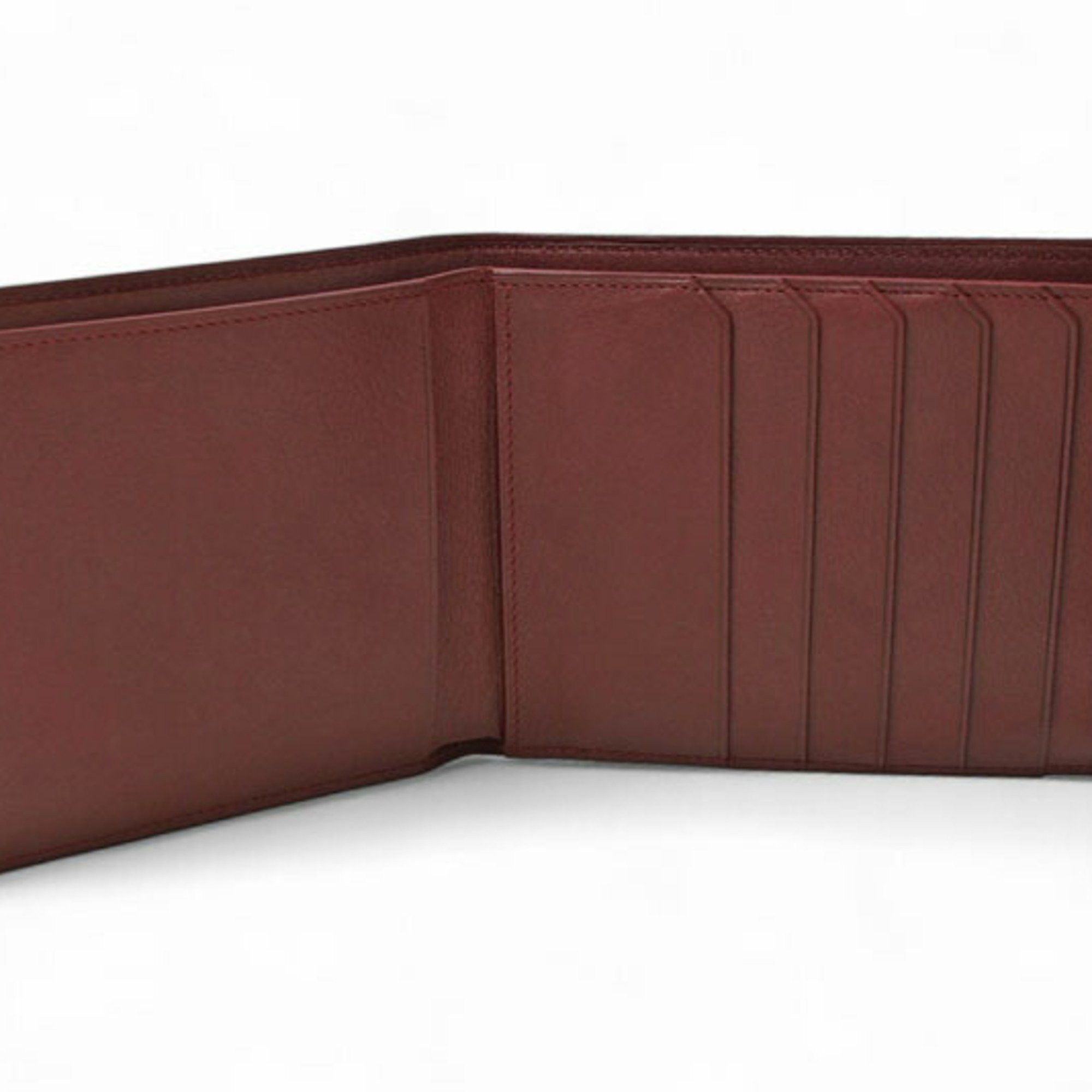 Cartier Cartier Tri-fold Wallet with Cabochon Lines in Bordeaux Calfskin Leather (L3000580) Size ONE SIZE - 4 Thumbnail