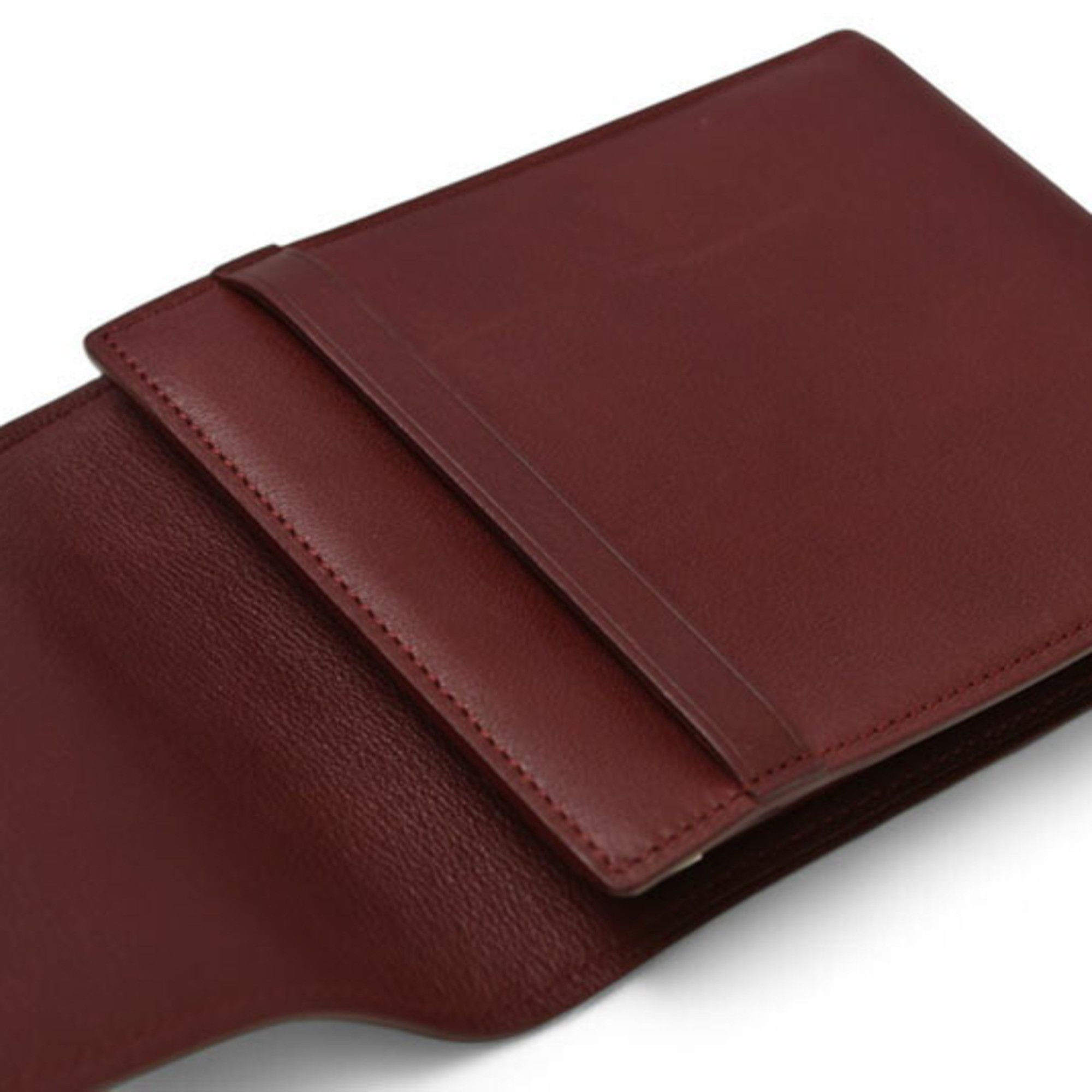 Cartier Cartier Tri-fold Wallet with Cabochon Lines in Bordeaux Calfskin Leather (L3000580) Size ONE SIZE - 9 Thumbnail