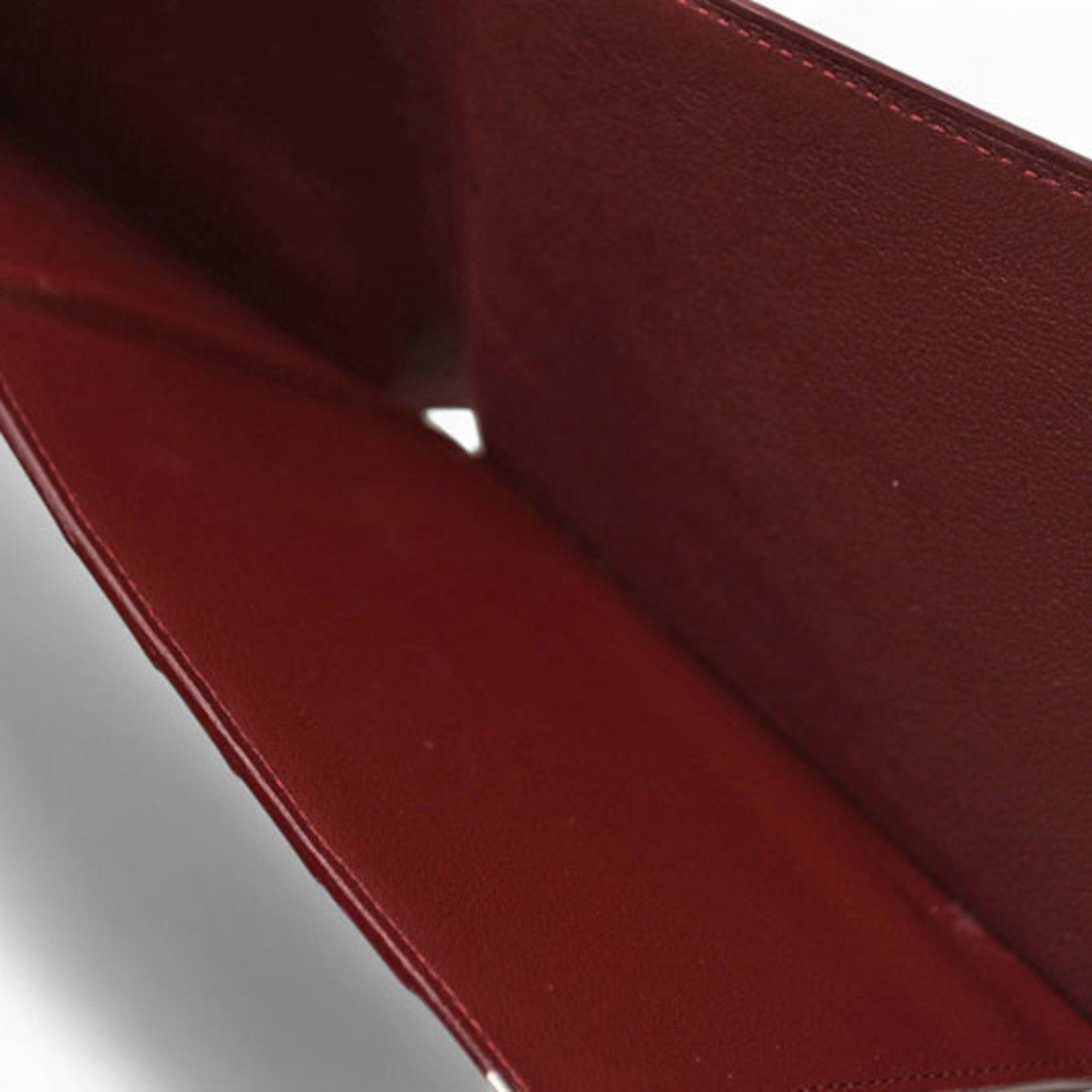 Cartier Cartier Tri-fold Wallet with Cabochon Lines in Bordeaux Calfskin Leather (L3000580) Size ONE SIZE - 6 Thumbnail