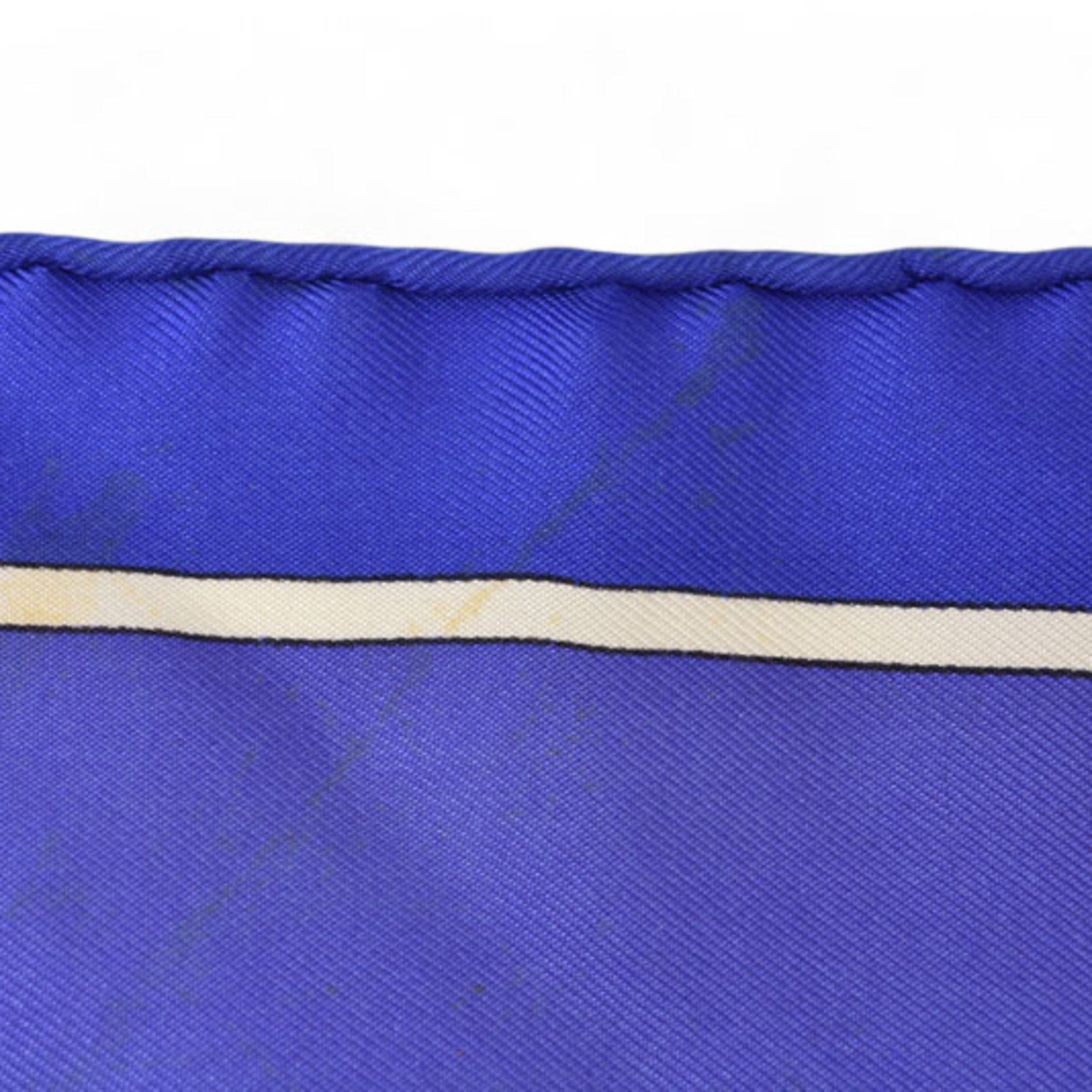 Hermes Hermes Hermès Carré 90 Scarf, Silk Twill, Poesie Persane, Blue Violet Size ONE SIZE - 12 Thumbnail