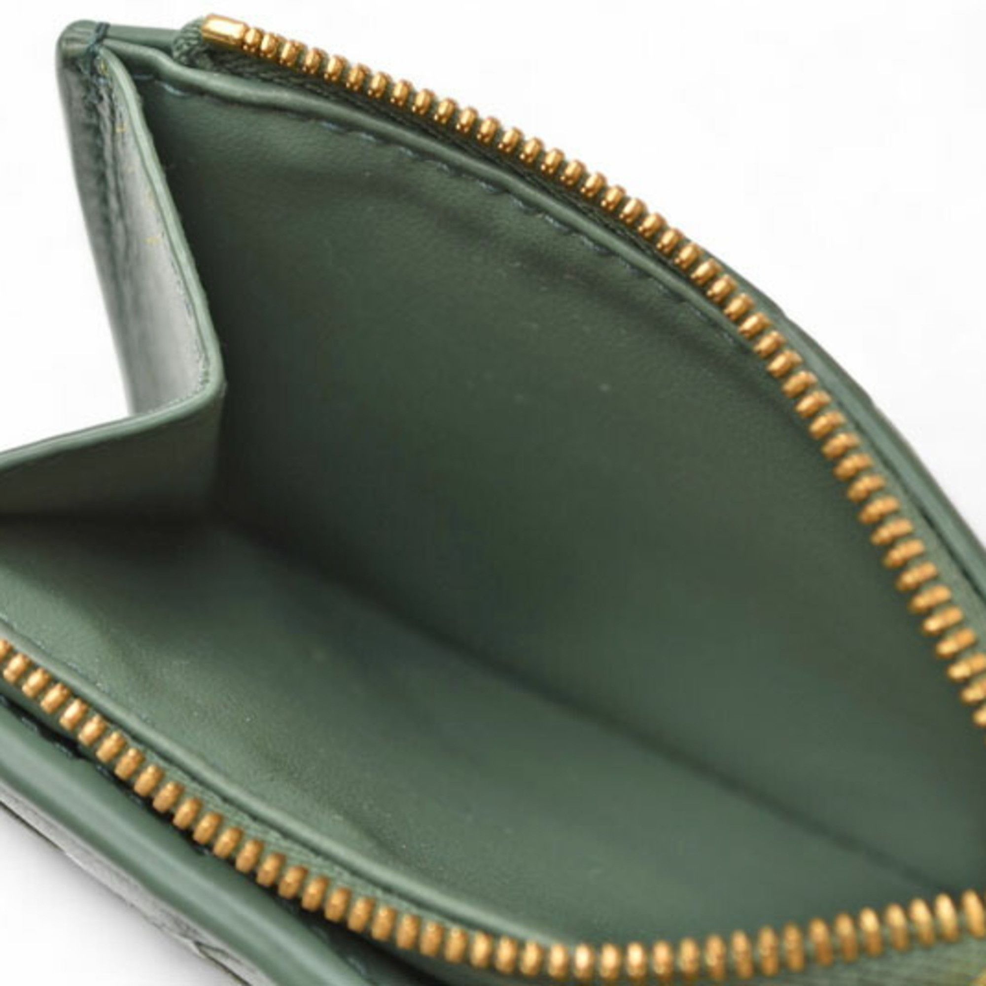 Bottega Veneta Bottega Veneta Bifold Mini Wallet 707601 Intrecciato Mint Green Size ONE SIZE - 8 Thumbnail