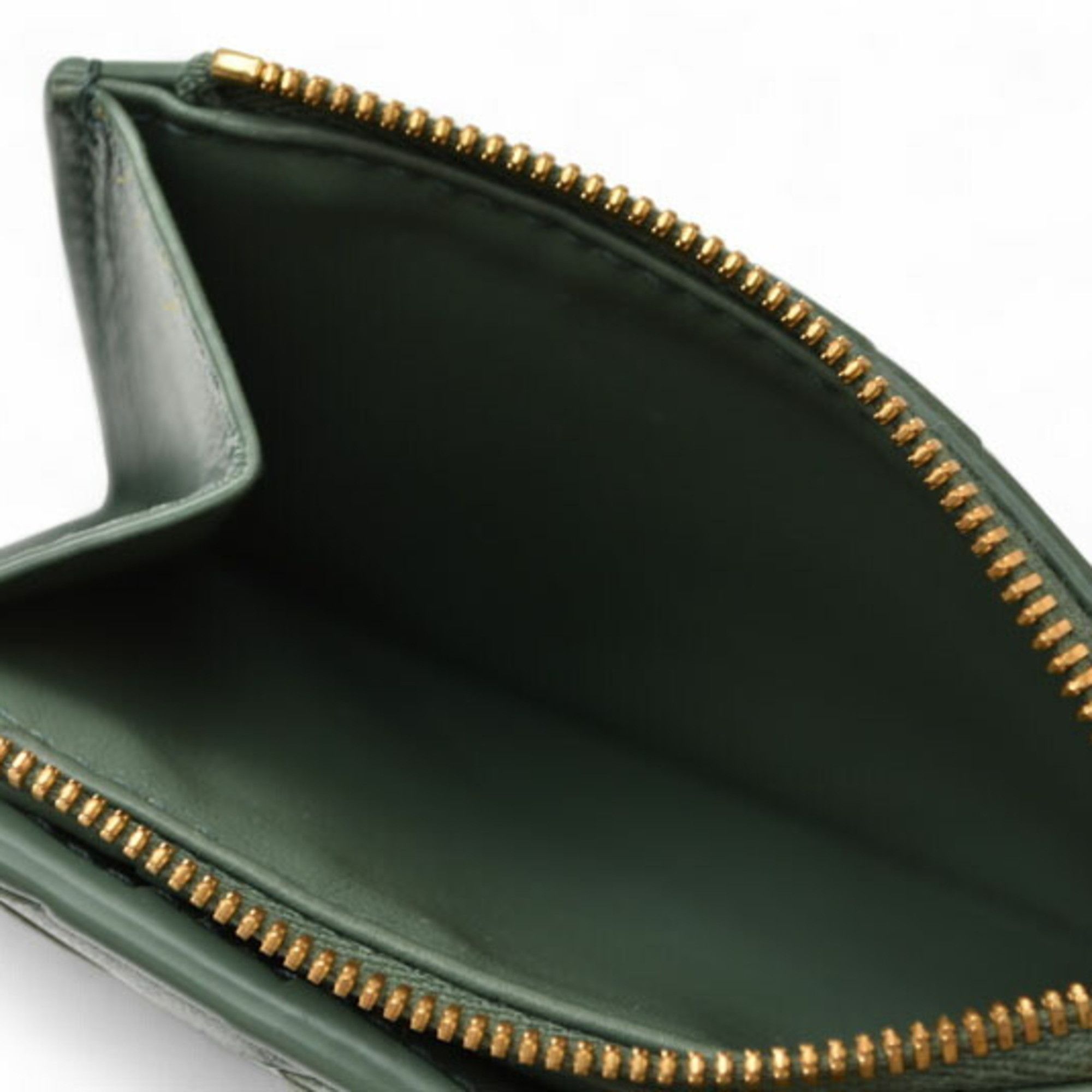 Bottega Veneta Bottega Veneta Bifold Mini Wallet 707601 Intrecciato Mint Green Size ONE SIZE - 7 Thumbnail