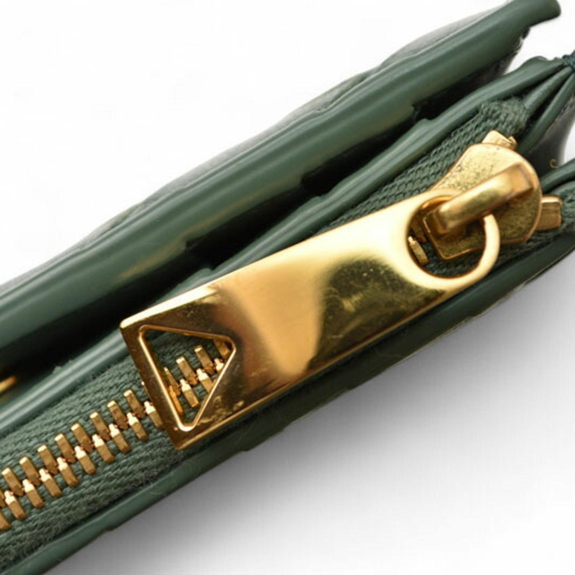 Bottega Veneta Bottega Veneta Bifold Mini Wallet 707601 Intrecciato Mint Green Size ONE SIZE - 6 Thumbnail