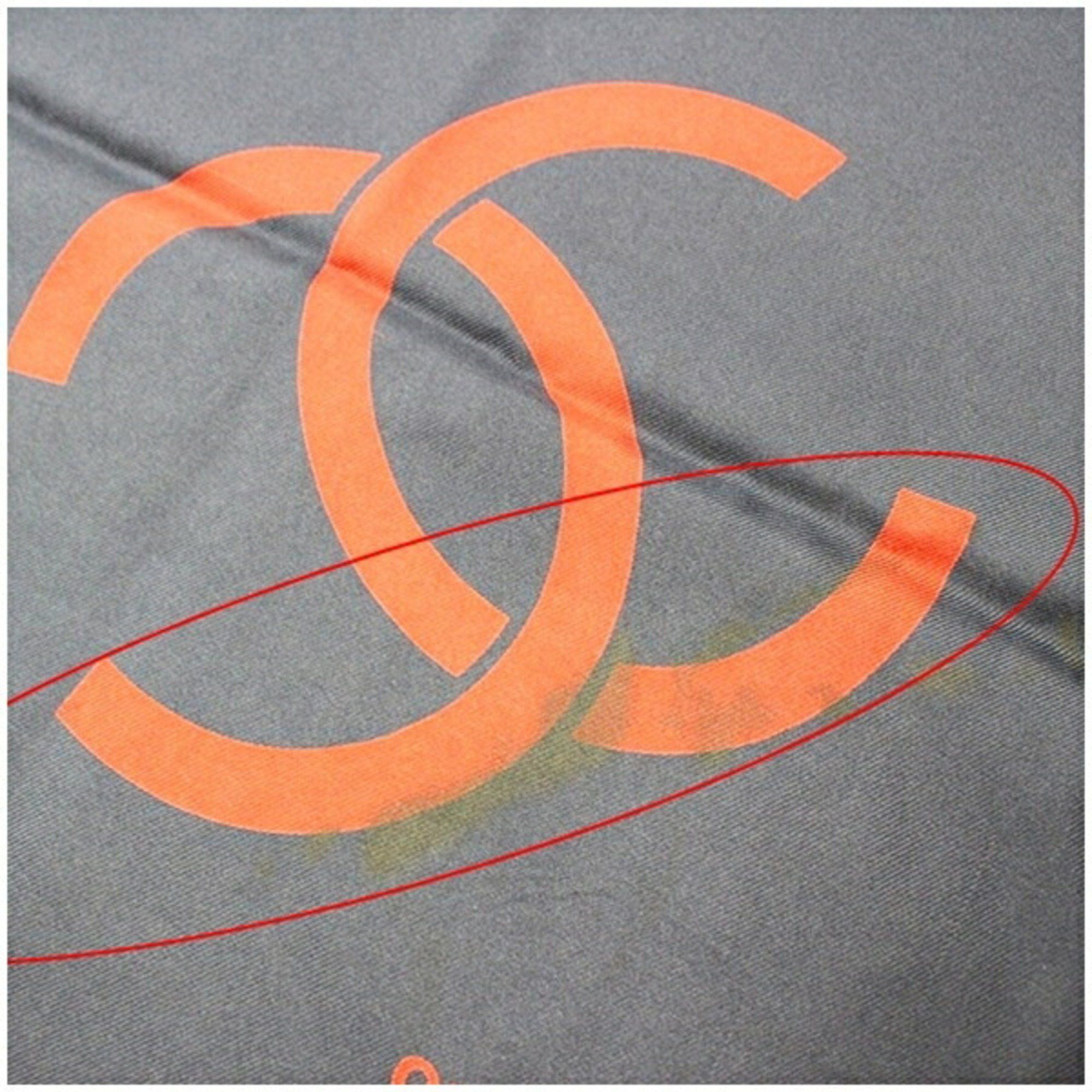 Chanel CHANEL Silk Scarf Muffler Dark Navy x Red Women's Size ONE SIZE - 7 Thumbnail