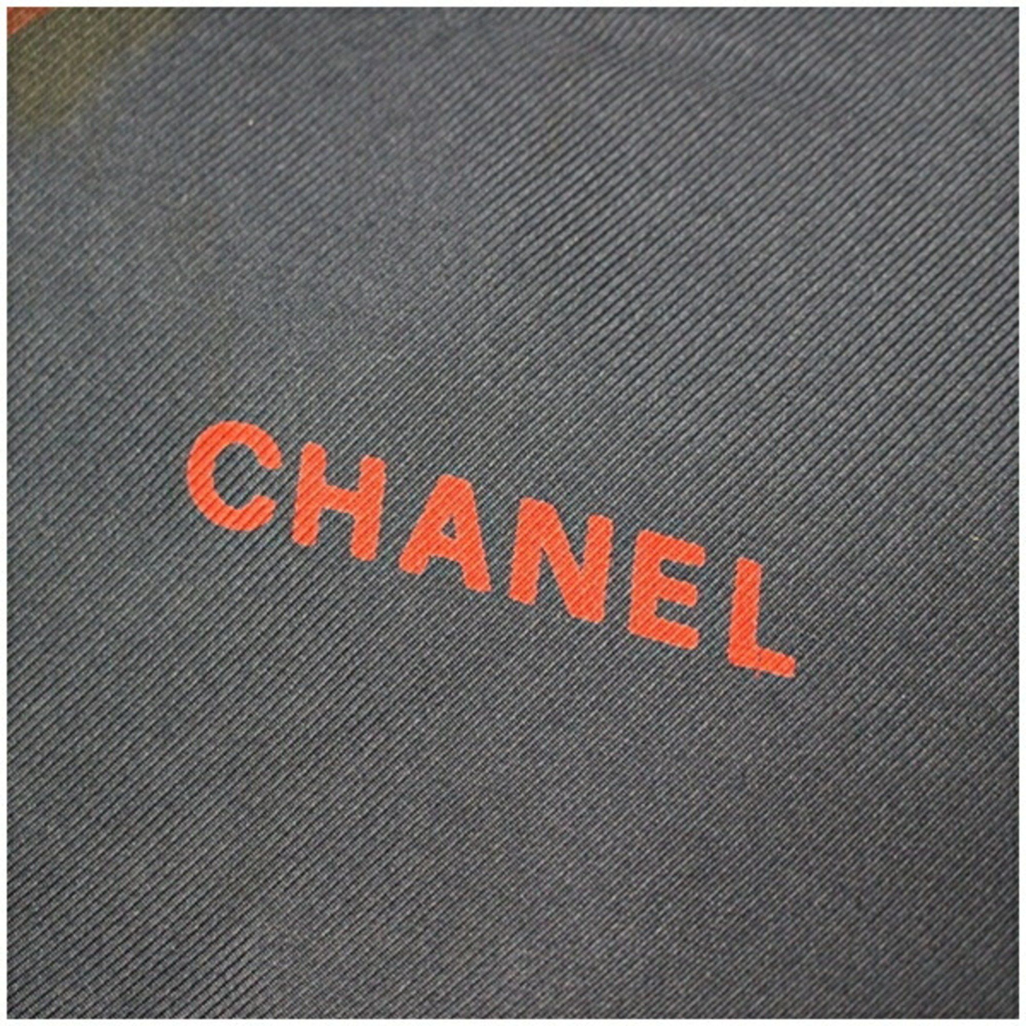 Chanel CHANEL Silk Scarf Muffler Dark Navy x Red Women's Size ONE SIZE - 6 Thumbnail
