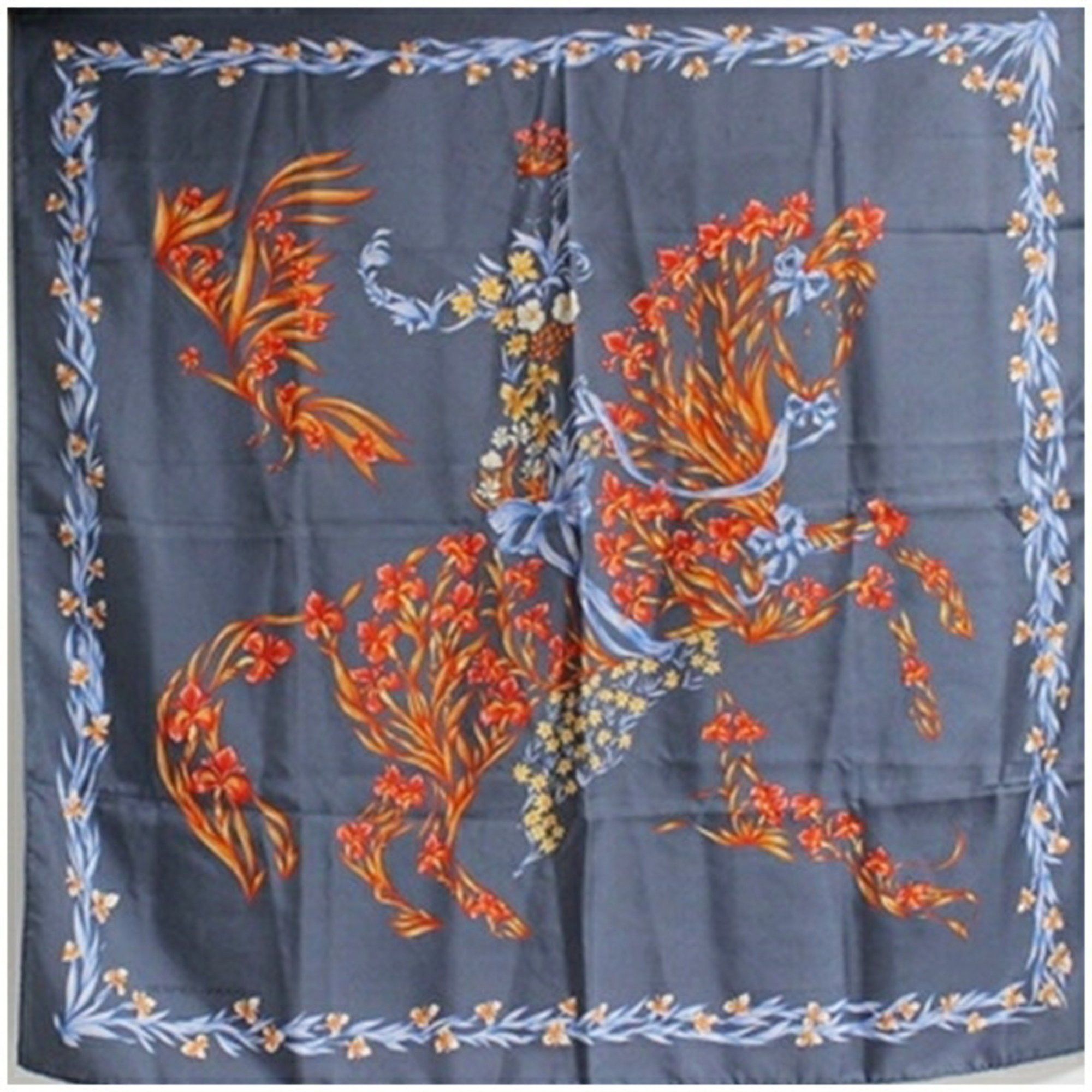 Hermes Hermes Silk Scarf/Muffler Carré 90 Flowering Horse HERMES Women's Size ONE SIZE - 2 Thumbnail