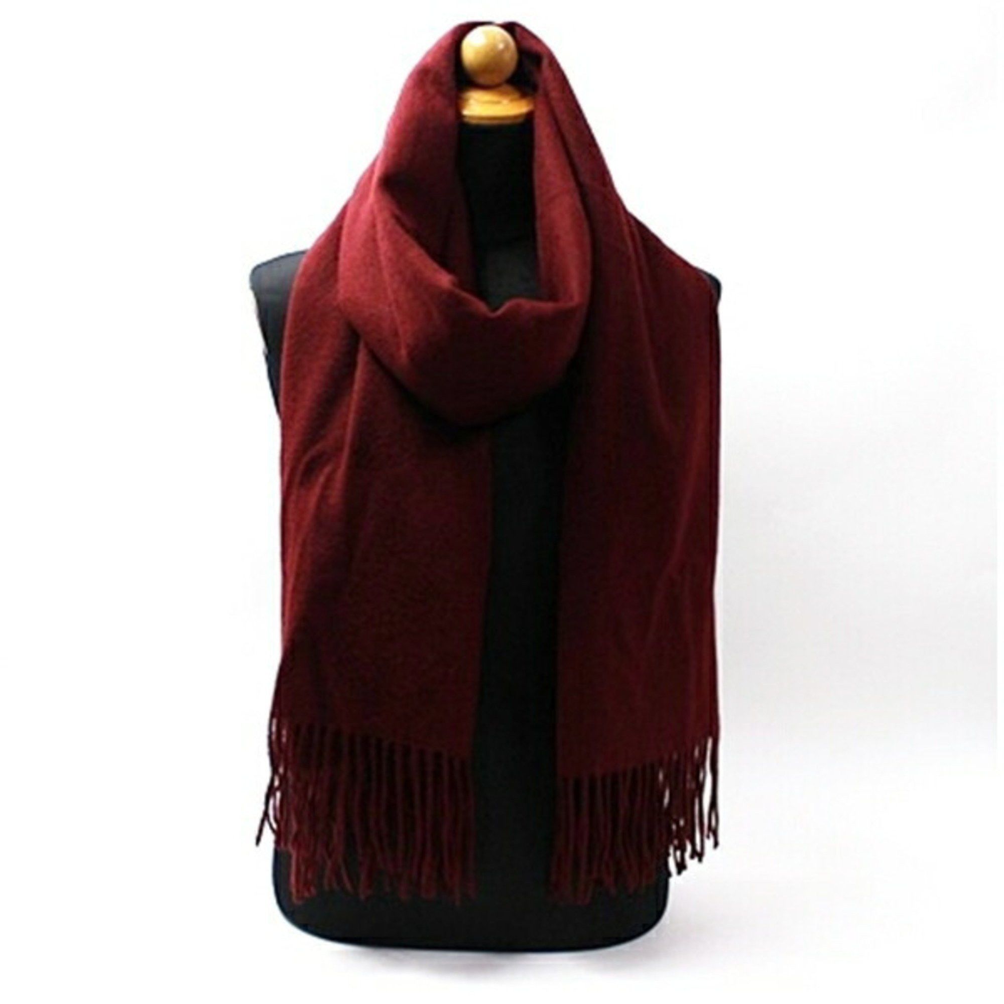 Chloe Chloé Chloe Large Scarf/Stole, Wine Red, 200 x 73 cm, for Men and Women Size ONE SIZE - 3 Thumbnail