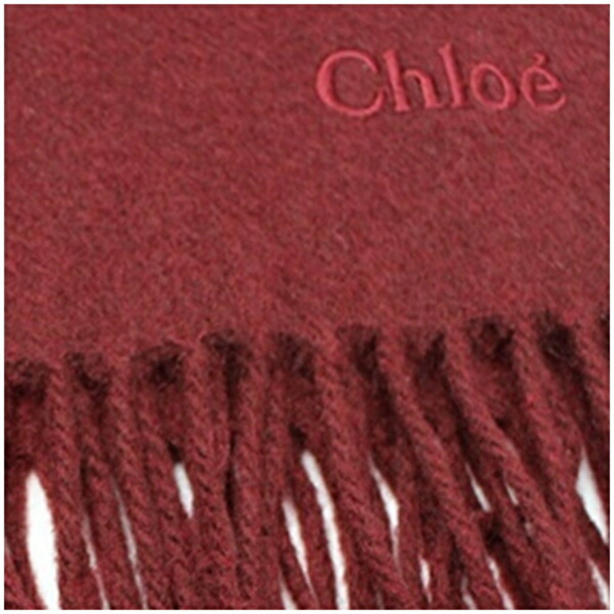 Chloe Chloé Chloe Large Scarf/Stole, Wine Red, 200 x 73 cm, for Men and Women Size ONE SIZE - 6 Thumbnail