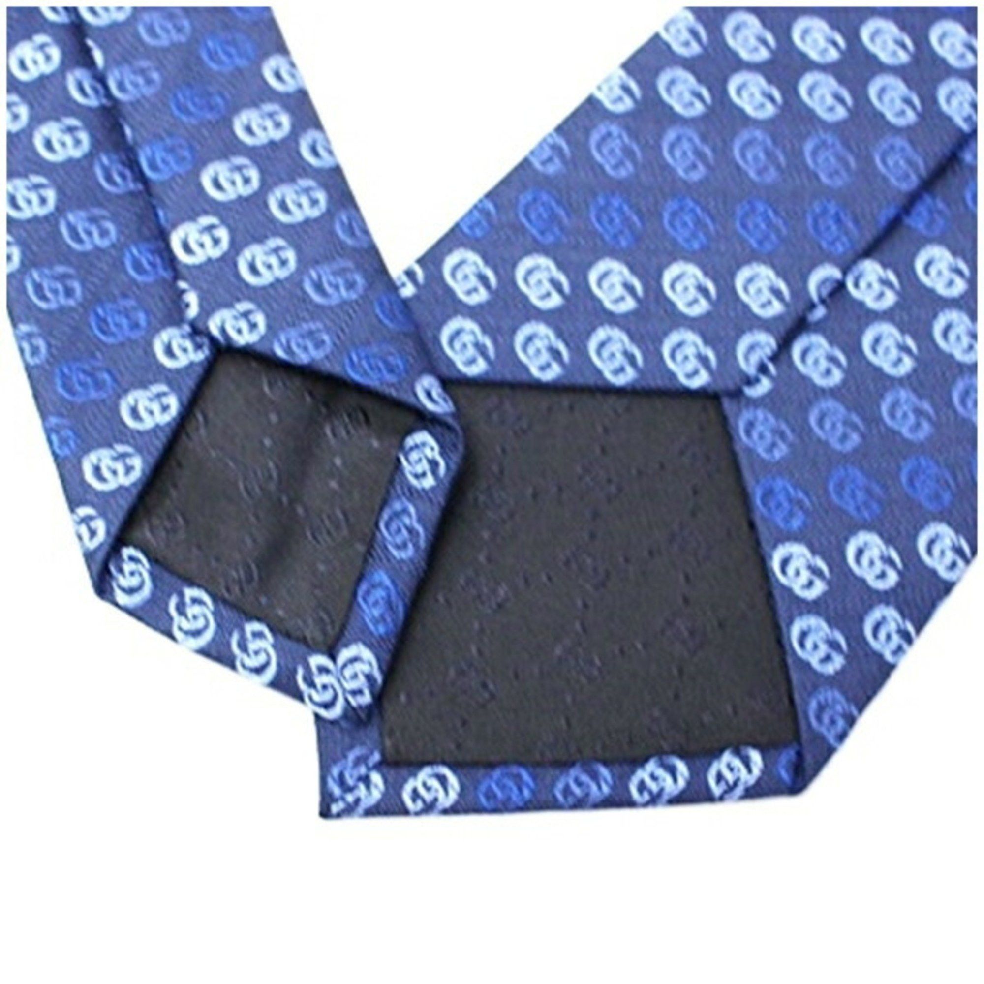 Gucci Gucci Silk Tie with GG Pattern, Slim Fit, Men's Size ONE SIZE - 5 Thumbnail