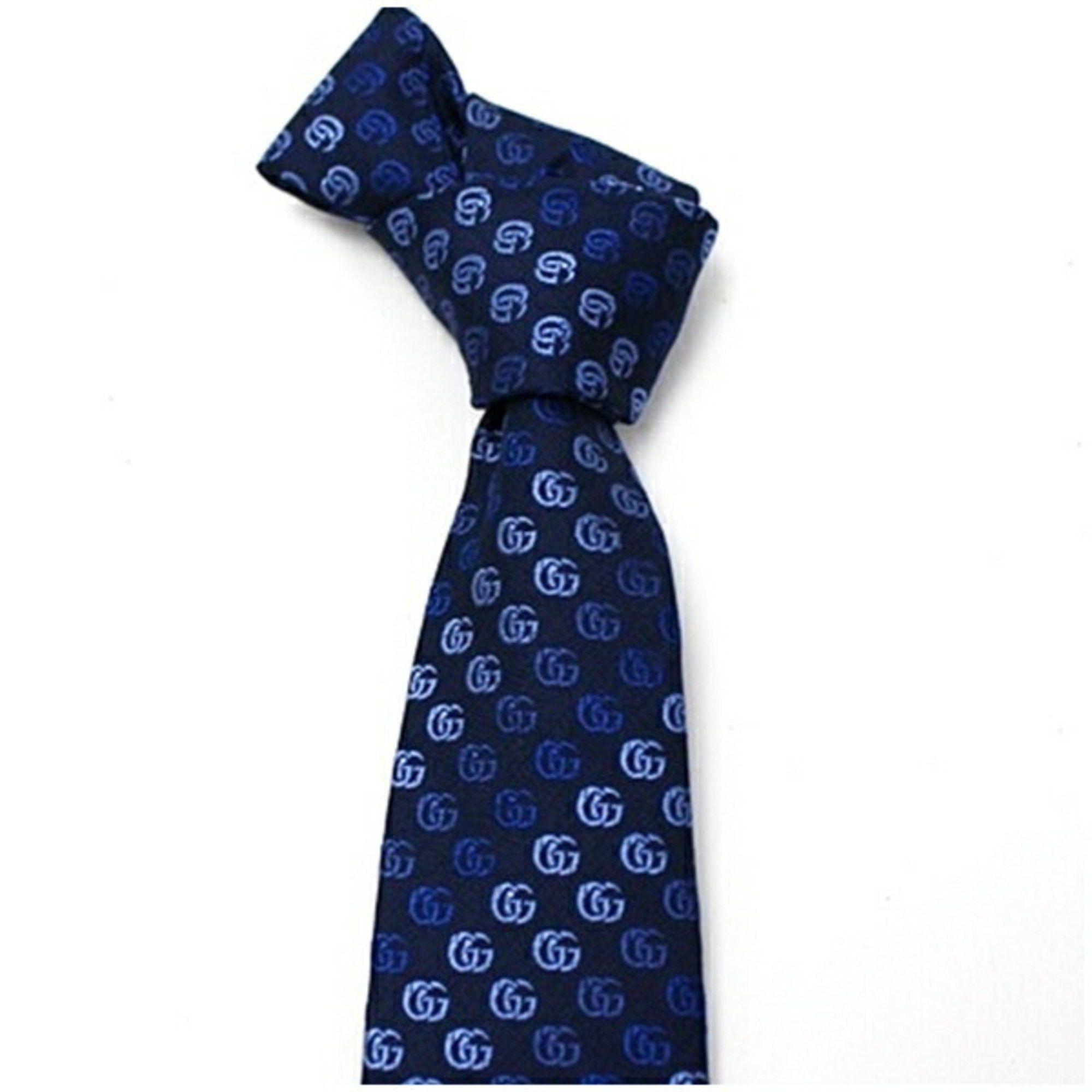 Gucci Gucci Silk Tie with GG Pattern, Slim Fit, Men's Size ONE SIZE - 6 Thumbnail